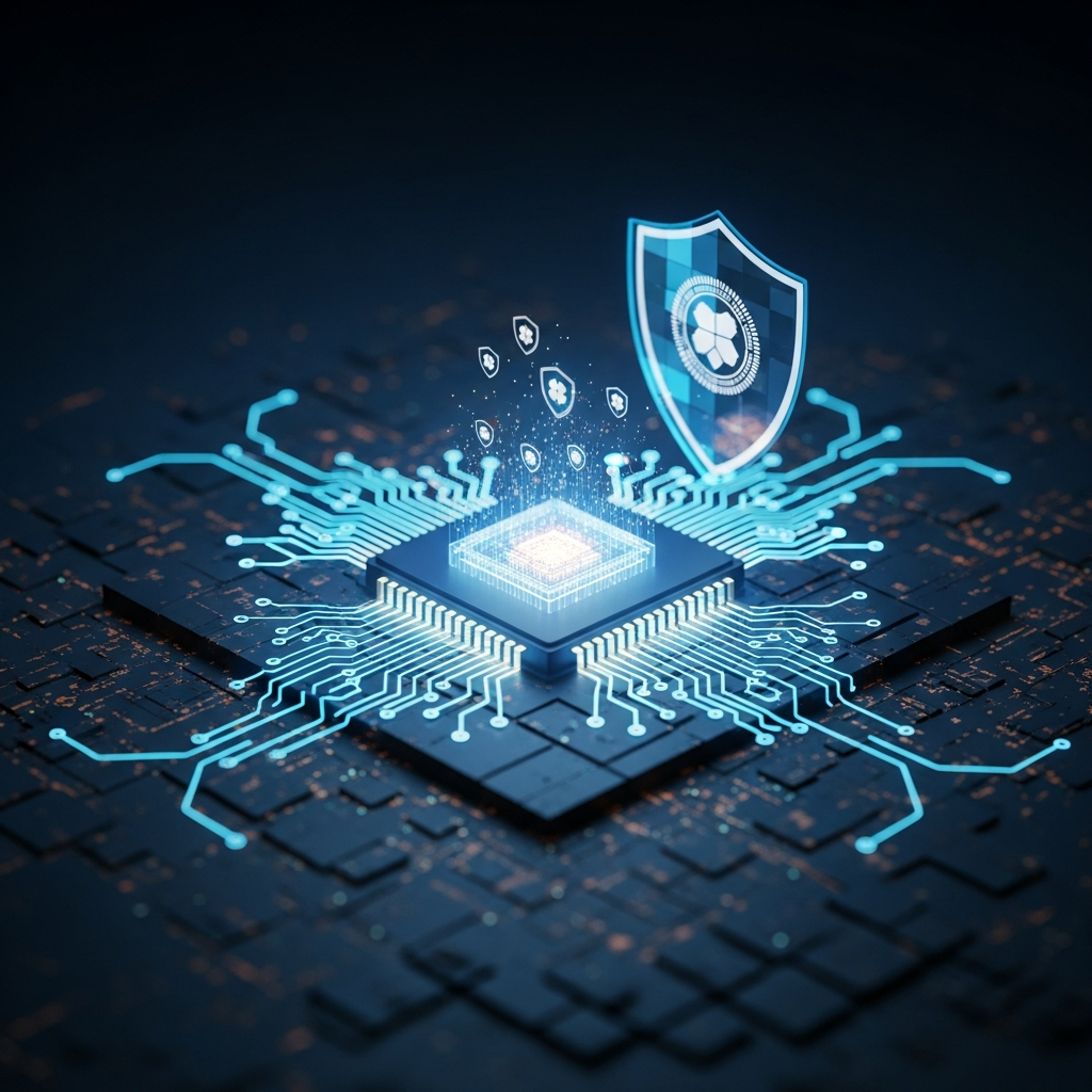 기술 주권과 자급자족을 상징하는 국가 디지털 인프라와 마이크로칩