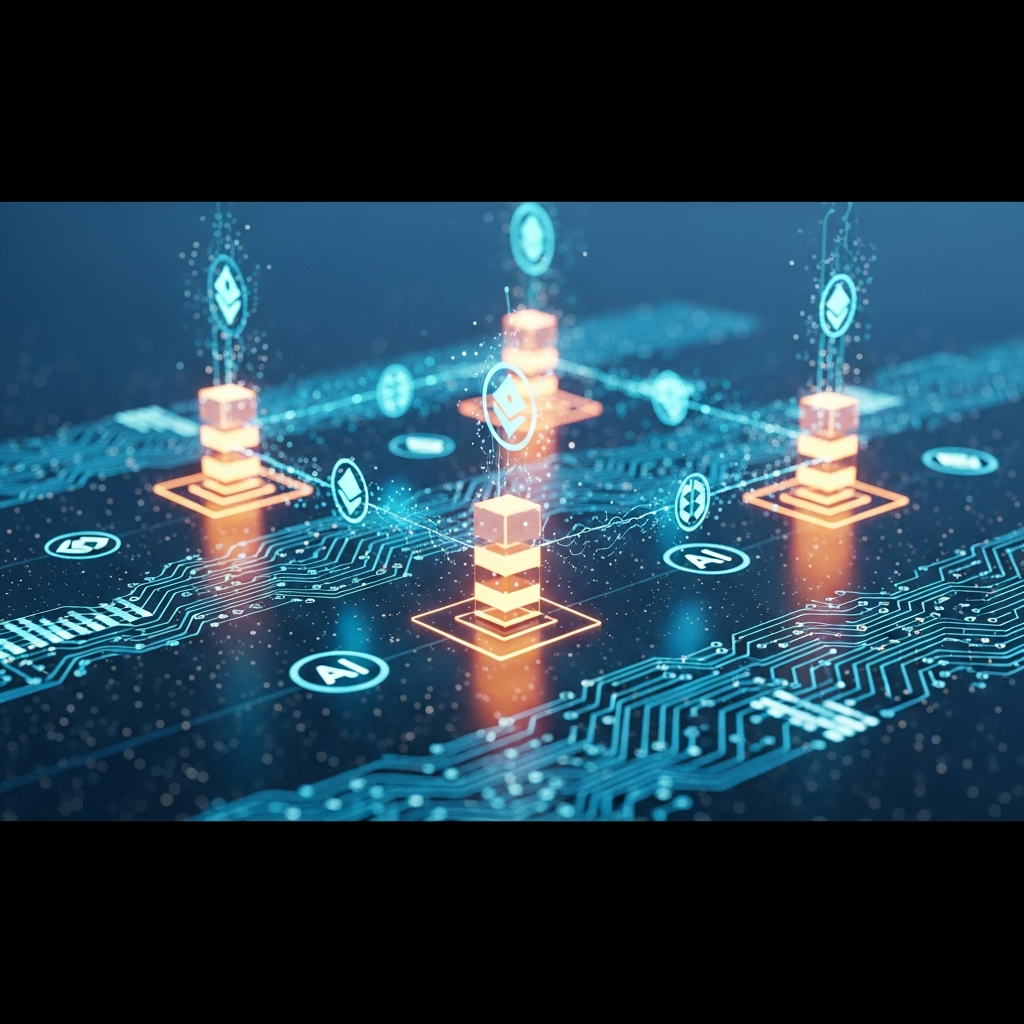 디지털 자산과 신기술 투자의 미래 지향적인 개념도